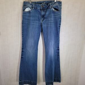 Wrangler Bootcut Jeans Womens 15x34 Act 36x33 Blue Dark Wash Stretch Denim